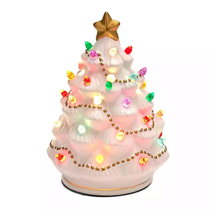 New! White Vintage Christmas Tree Wax Warmer | Kirklands