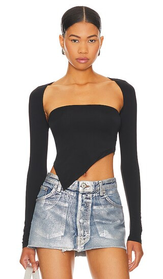 Dax Shrug Top in Black | Revolve Clothing (Global)