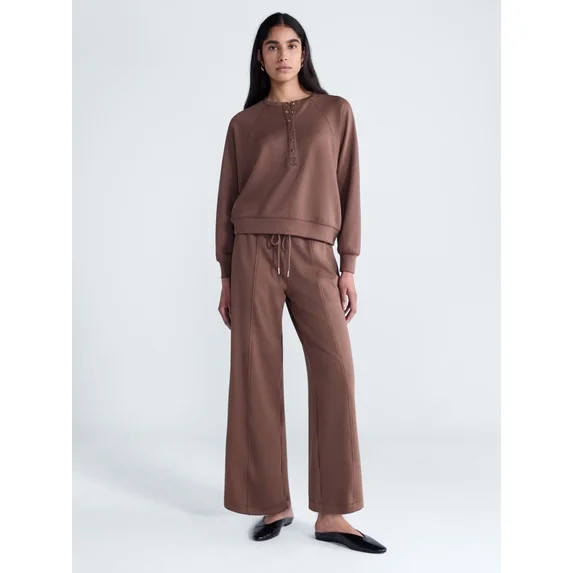 Scoop Women's and Women's Plus Scubaknit Seamed Pants, Regular, Short Lengths, Sizes XS-4X | Walmart (US)