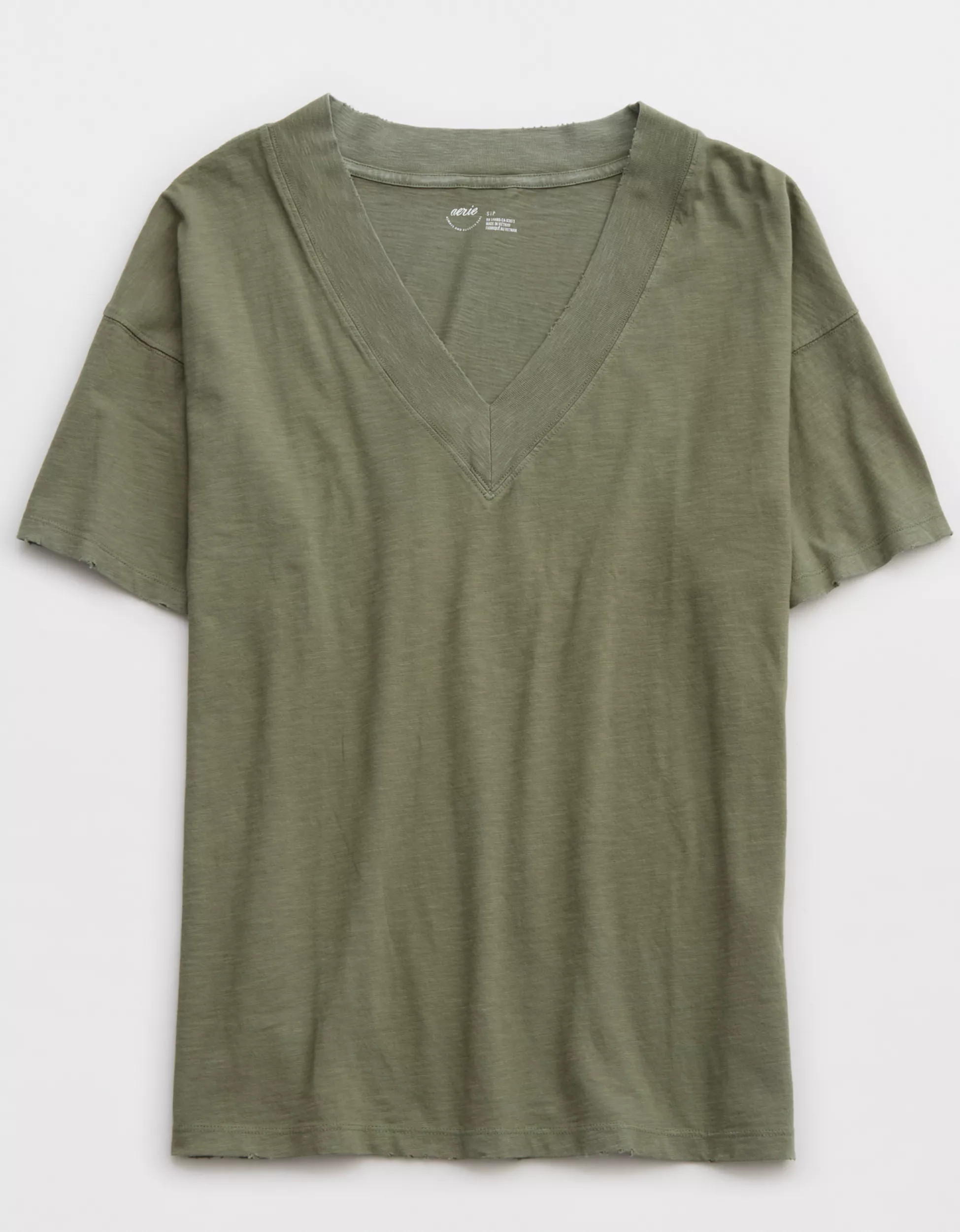 Aerie Extreme V-Neck Oversized Boyfriend T-Shirt | Aerie
