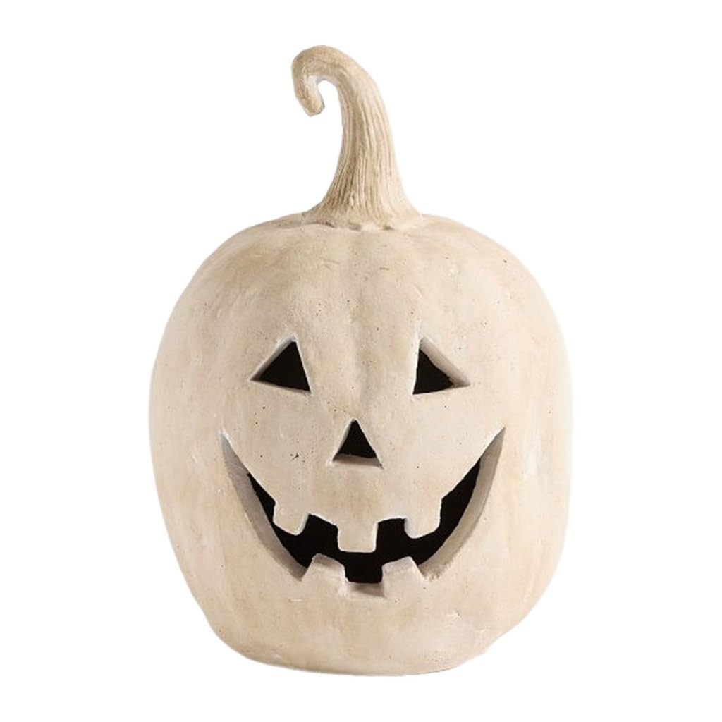 Terracotta Pumpkins Outdoor, Light Up Pumpkins Indoor Handcrafted Jack O' Lantern, Halloween Pott... | Amazon (US)