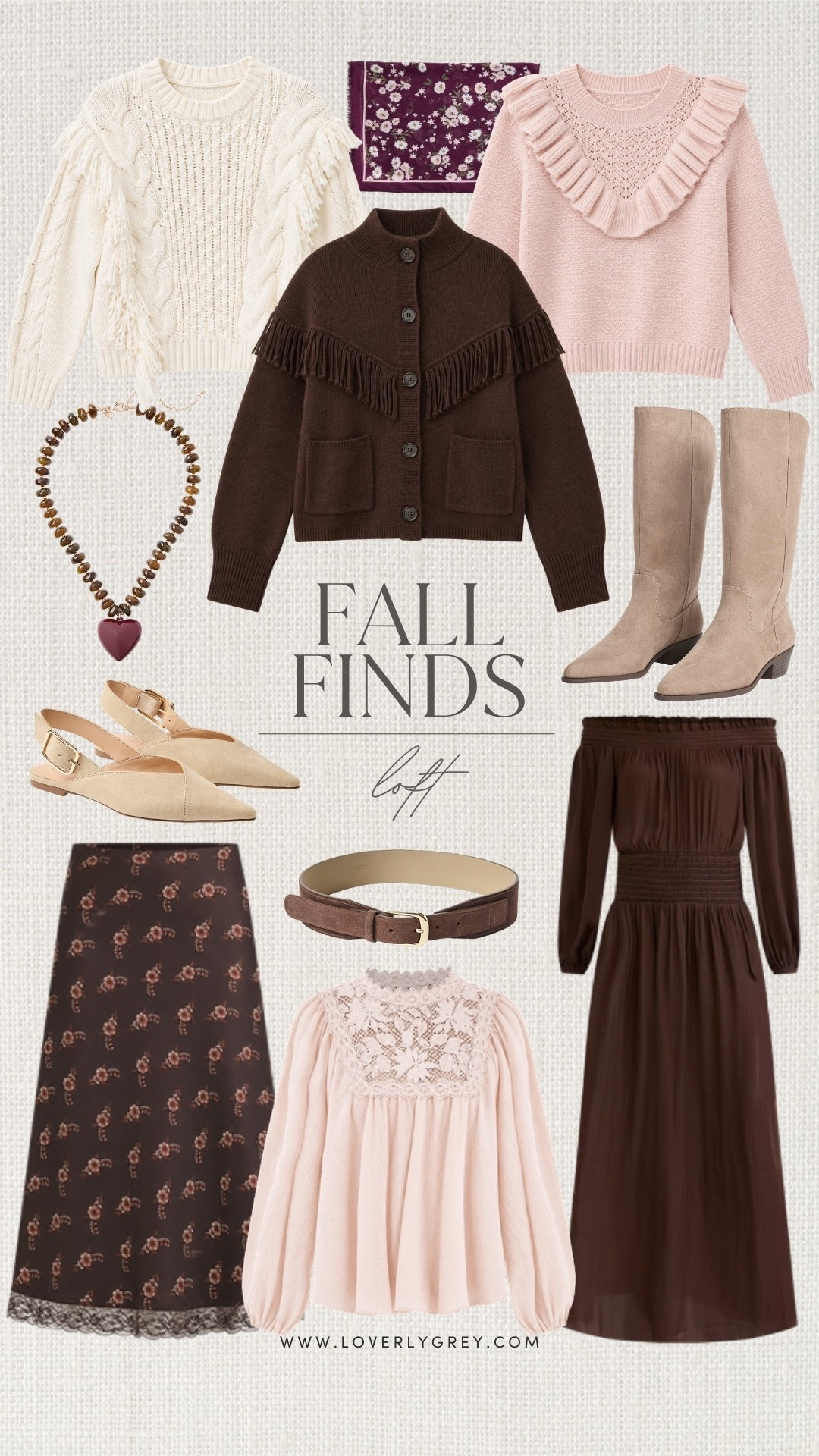 These fall finds from Loft are 😍 love this color palette and so many of these are on sale now too!

Loverly grey, loft, fashion finds for fall, fringe, cardigan knit, floral midi skirt, suede tall boots, neutral fall capsule

#LTKootd #LTKSeasonal #LTKSaleAlert