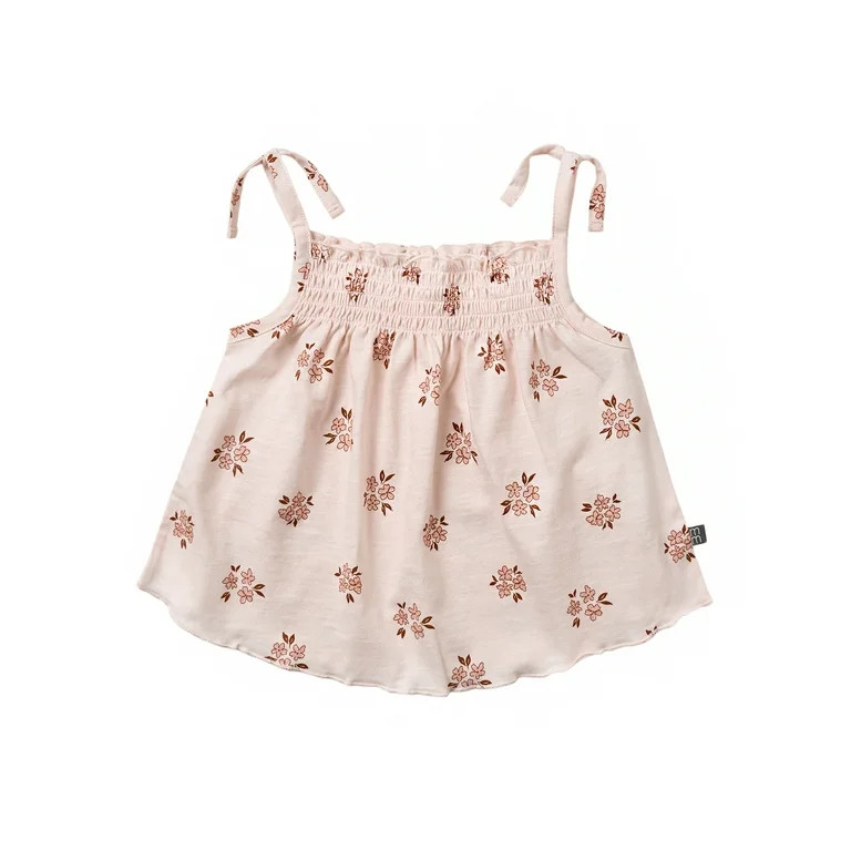 Modern Moments by Gerber Toddler Girl Organic Smocked Sleeveless Top, Sizes 12M-5T | Walmart (US)