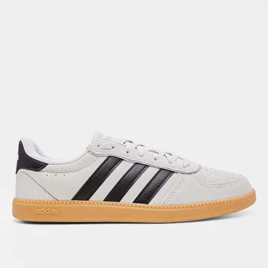 Tênis Adidas Breaknet Sleek Suede Feminino - Cinza | Netshoes (BR)