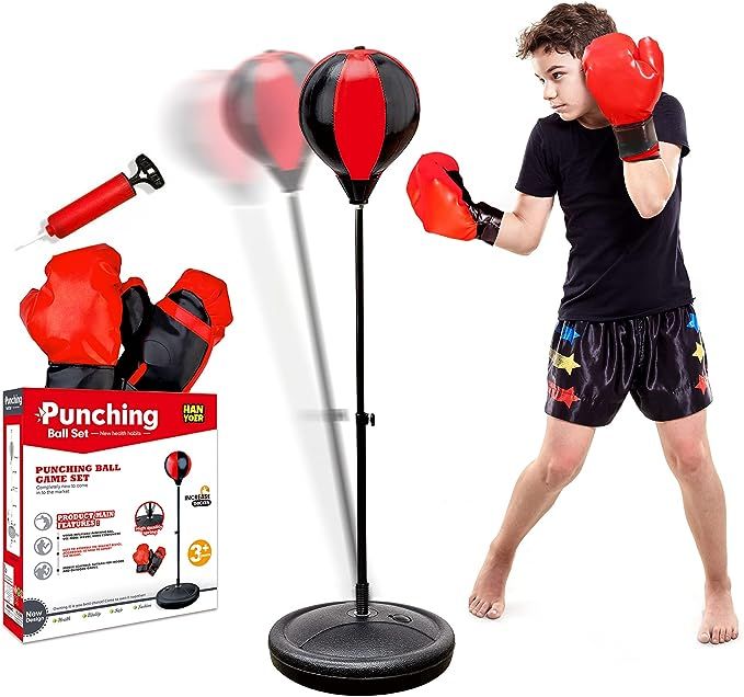Punching Bag for Kids, Kids Boxing Bag with Stand, 3 4 5 6 7 8 9 10 Years Old Adjustable Kids Pun... | Amazon (US)