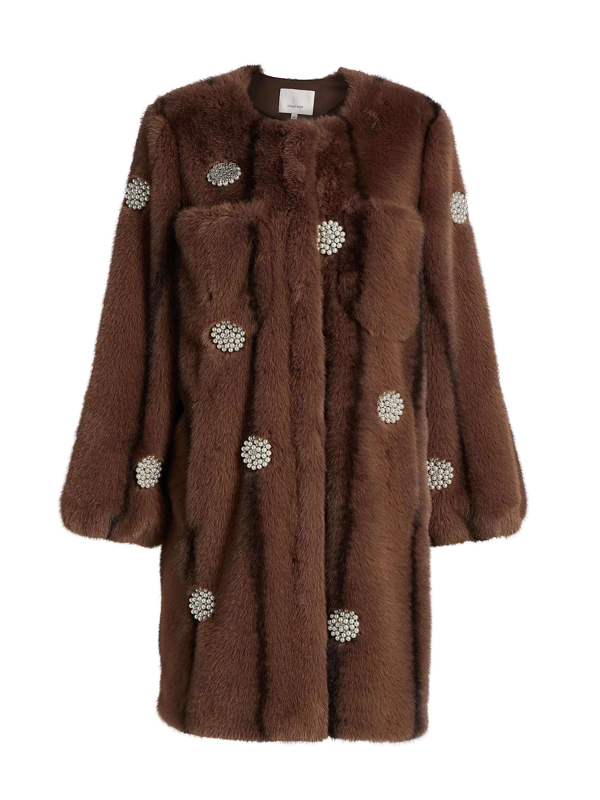 Pearl Coral Bubbles Faux Fur Coat | Saks Fifth Avenue