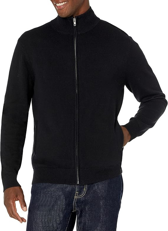 Amazon Essentials Men's Full-Zip Cotton Sweater | Amazon (US)