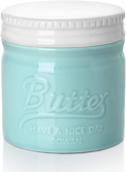 DOWAN Butter Crock, French Butter Dish for Spreadable Soft Butter, Ceramic Butter Keeper with Lid... | Amazon (US)