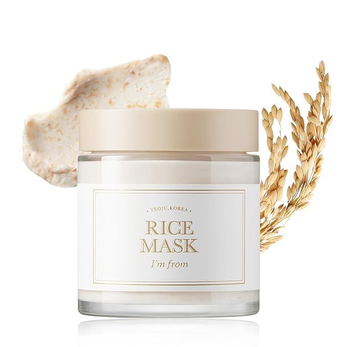 I'm from Rice Mask 3.88 Oz, Gentle Exfoliating Wash Off Facial Mask for Dull, Rough Skin, Pore Cl... | Amazon (US)