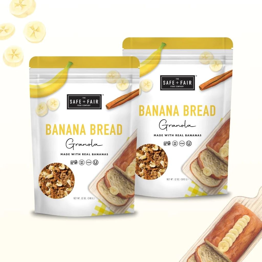 Banana Bread Granola - Gluten-Free - Safe + Fair | Safe + Fair
