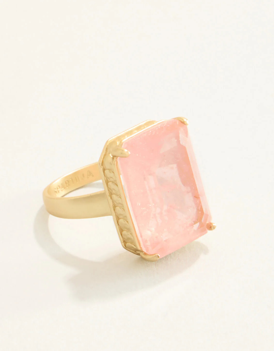 Naiad Rectangle Ring Pink | Spartina 449