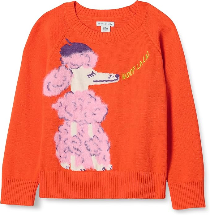 Amazon Essentials Girls and Toddlers' Pullover Crewneck Sweater | Amazon (US)