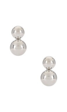 SHASHI Knox Double Stud in Silver from Revolve.com | Revolve Clothing (Global)