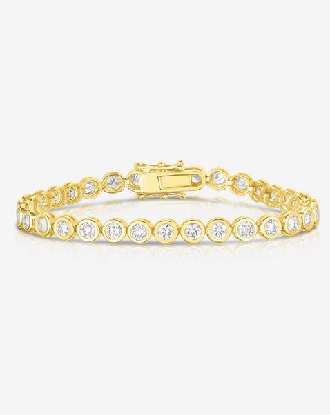 Bezel-Set Classic Diamond Tennis Bracelet | Ring Concierge