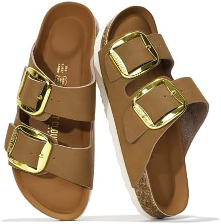Amazon.com | Project Cloud Genuine Leather Flat Sandals for Women 2026 Comfortable Beach Essentia... | Amazon (US)
