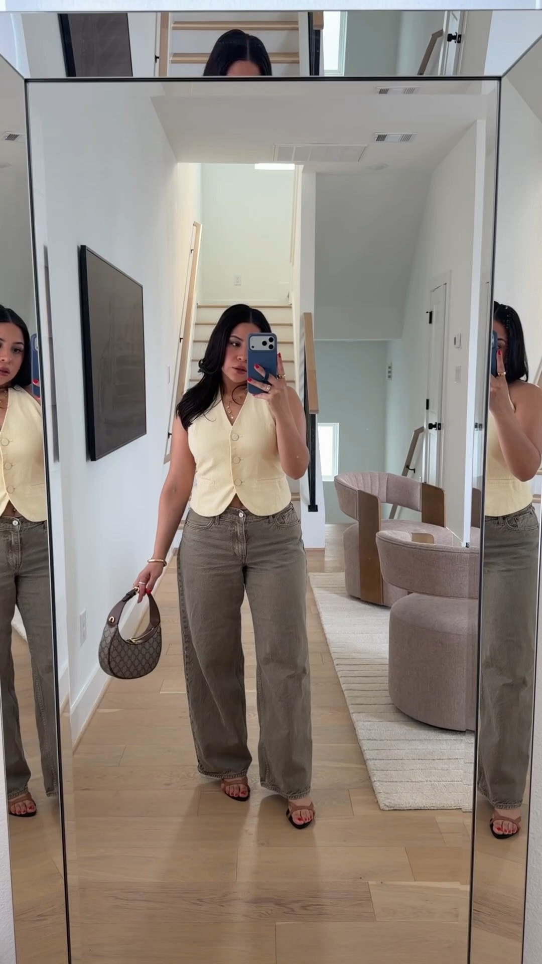Top: 4
Jeans: 26 short 
Heels: 6.5 
Body glow 
Gucci half moon bag 
Gold jewelry

#LTKootd #LTKgrwm #LTKSaleAlert