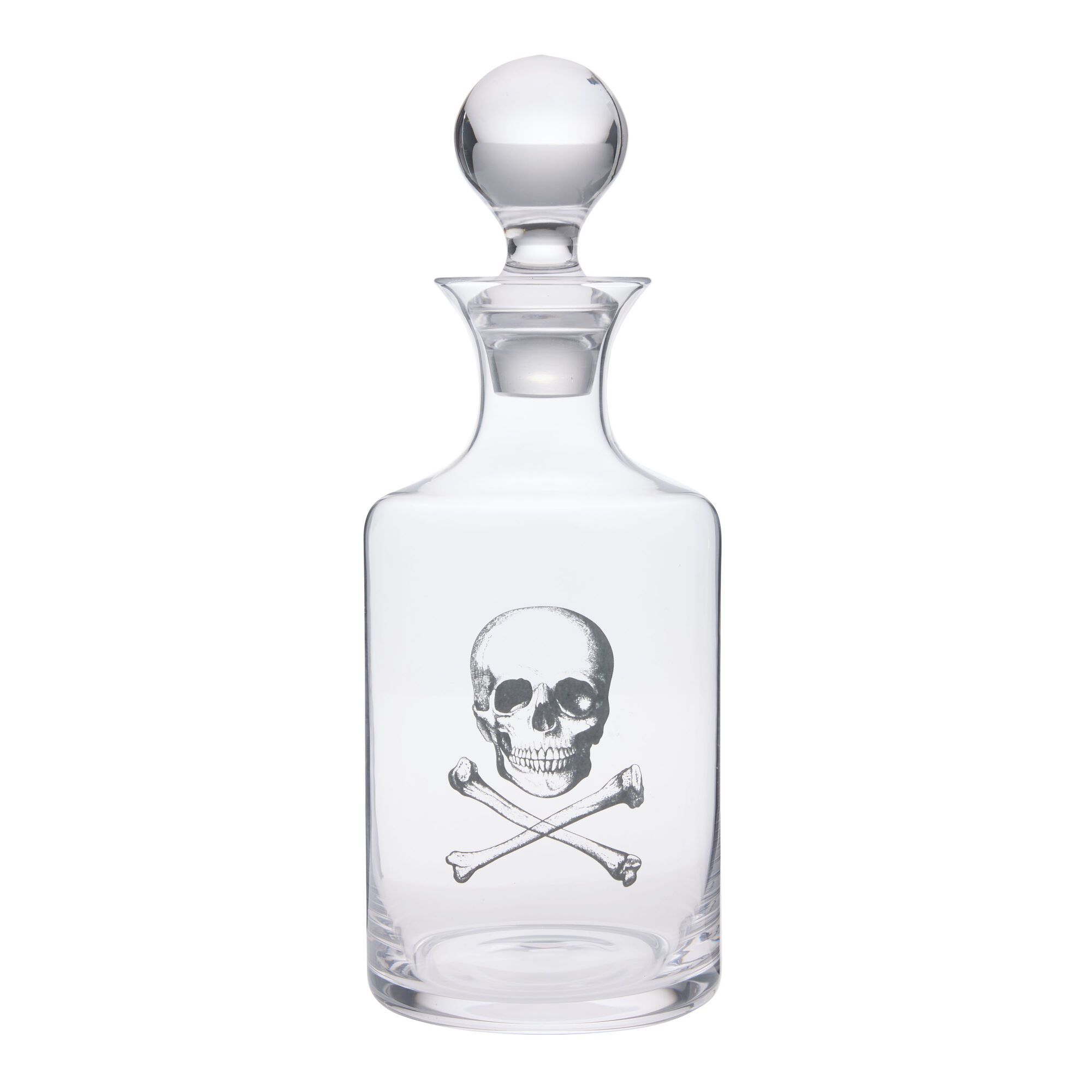 Hugh Glass Skull And Crossbones Decanter | World Market