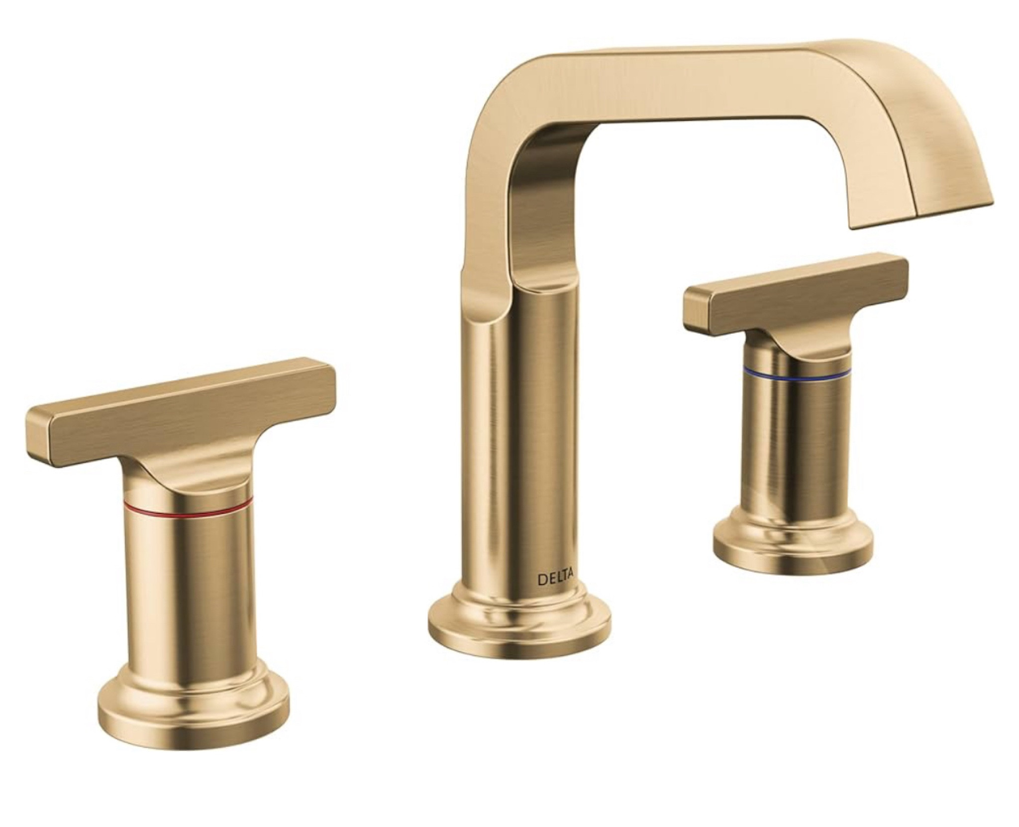 Delta Faucet Tetra Gold Widespread Bathroom Faucet 3 Hole, Gold Bathroom Faucet for Bathroom Sink, Bathroom Sink Faucet, Diamond Seal, Metal Drain, Lumicoat Champagne Bronze 35587-CZ-PR-DST

#LTKHome