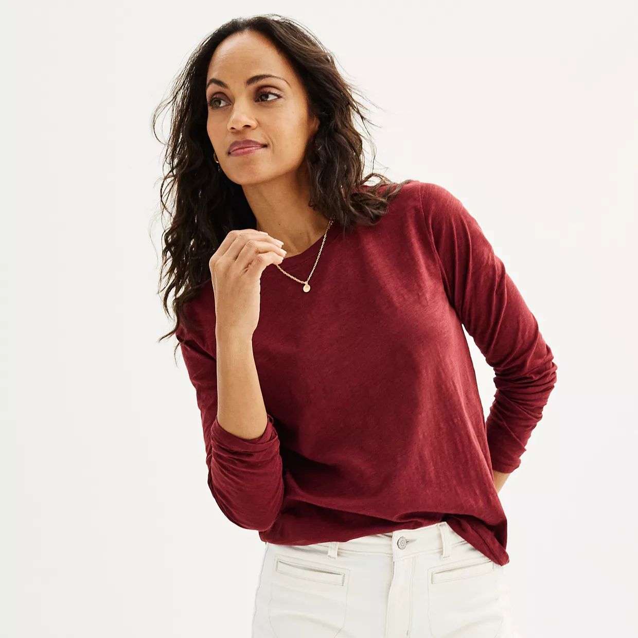 Women's Sonoma Goods For Life® Everyday Crewneck Long Sleeve Tee | Kohl's