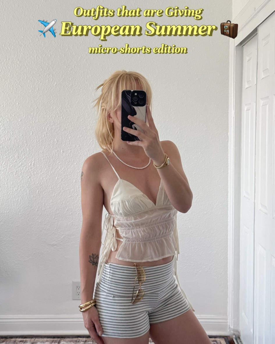 hiii! i got these adorable & comfy micro shorts from amazon last month & i’ve been finding sooo many outfits that work with them!  not only are they great for lounging, but they also make great bikini cover ups & also cute outfits! i felt like they were perfect for some causal euro-summer looks :) so here are some euro-summer outfits i made with my micro shorts! 🤍 #vacationmode #outfitinspo #eurosummer #zerogatekeeping

#LTKootd #LTKSeasonal #LTKTravel