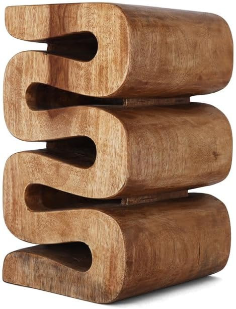 Rutledge & King Aspen Wood End Table - Unique Wooden Side Table - Mid Century Side Table - Saur W... | Amazon (US)