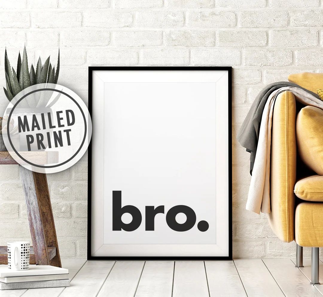 Bro. Mailed Poster Print, Boys Bedroom Decor, Nursery Art, Little Brother, Printed Art, Print and... | Etsy (US)