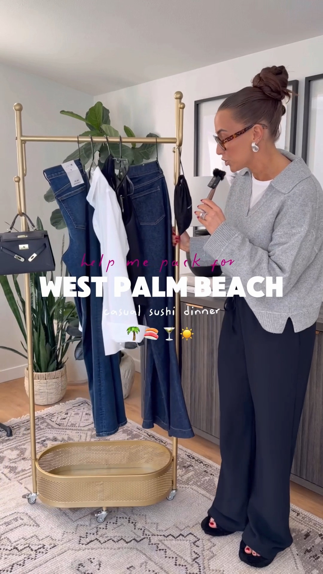 Packing for night 1 in West Palm Beach ☀️ 

Bodysuits: one size 
SPANX denim: M Tall
Joe Denim: 29
Button up: L
Polo sweater: M
Lodge pants: M Tall 



#LTKootd #LTKTall #LTKgrwm