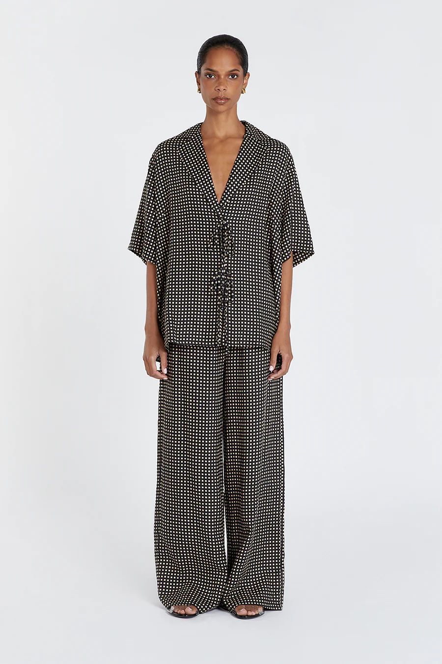 HUDSON TIE FRONT LINEN SHIRT | DISSH