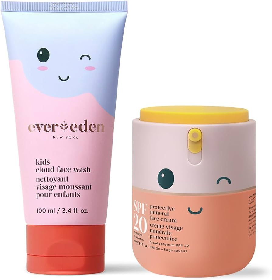 Kids Happy Morning DUO: Clean & Vegan Skin Care for Kids Bundle | Kids Skin Care Cloud Face Wash ... | Amazon (US)