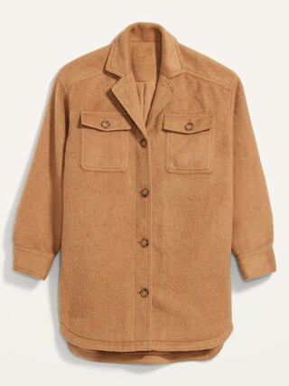 Soft-Brushed Long Utility Shacket for Women | Old Navy (US)
