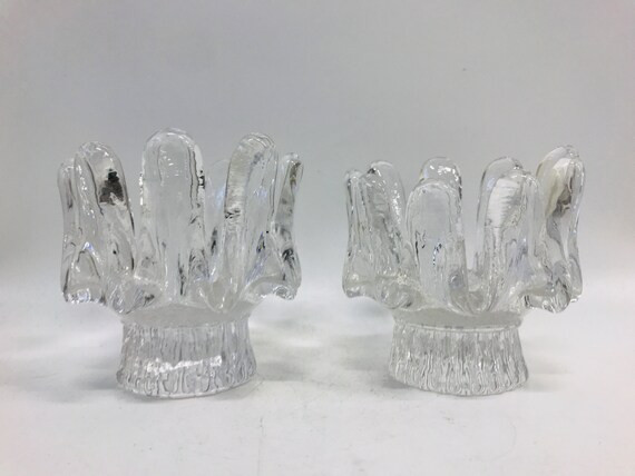 Kosta Boda sunflower Glass Tealight Holder Göran - Etsy | Etsy (US)