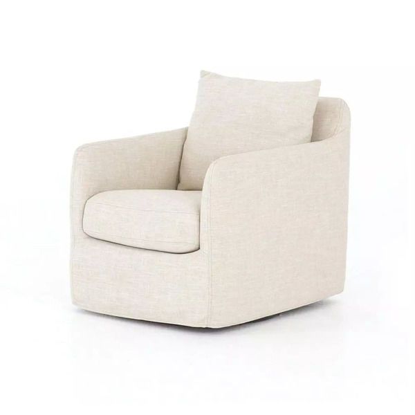 Banks Cambric Ivory Swivel Chair | Scout & Nimble