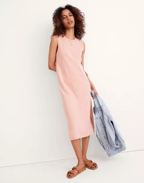 Organic Cotton Crewneck Tank Midi Dress | Madewell