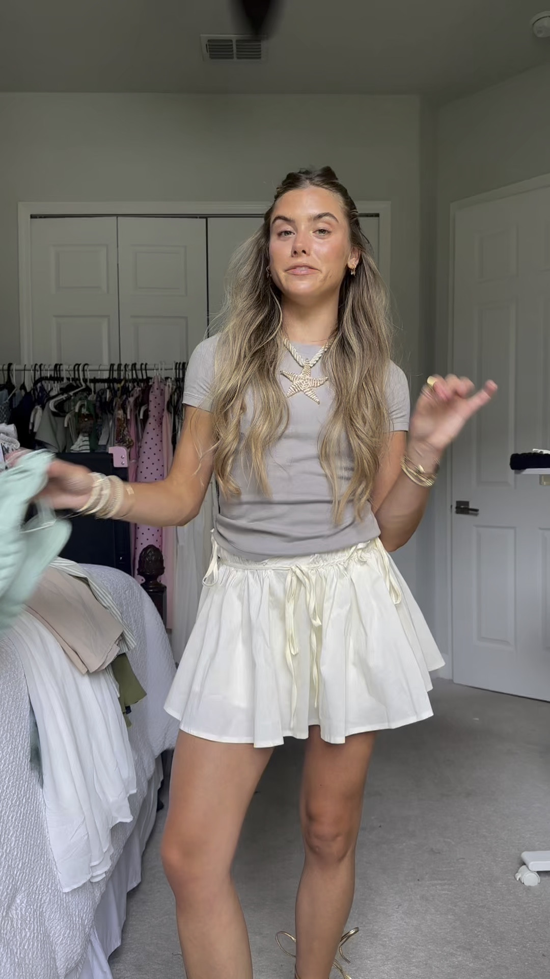 New @stevemadden sandals! I ordered all in size 8. White kitten heels, mint green sandals, gold strappy sandals. 

White kitten heels (size down if you have narrow feet) The TRACIE is a sleek and stylish choice for any formal occasion. This heel features a comfortable kitten heel, a chic thong strap design, and a classic square toe. With a touch of exotic texture, these shoes add a unique element to your outfit while providing comfort and sophistication.

Mint green sandals - The MARIN flat strappy fisherman sandal is the perfect blend of style and security. With a secure ankle strap, you can confidently step out in these sandals. Expertly crafted for comfort and elegance, this is a must-have addition to your shoe collection

The gold sandals - Crafted with quality materials, the GOSSAMER is a must-have summer ballet flat. With its intricate lace-up design and comfortable flat sole, it's the perfect combination of style and comfort. Elevate any outfit with this versatile and chic sandal.

#LTKShoeCrush #LTKFindsUnder100 #LTKStyleTip