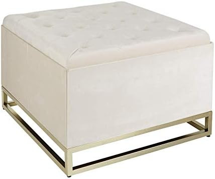 Inspire Me! Home Décor Caroline Ottoman with Inset Faux Marble Coffee Table Lid, Classy Sand She... | Amazon (US)