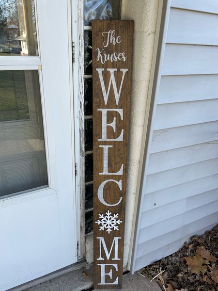 Gift guide.
Small Business Saturday.
Welcome sign.
Front porch sign. 
Porch sign.
Customized sign.
Personalized sign.

#LTKCyberweek #LTKhome #LTKunder100