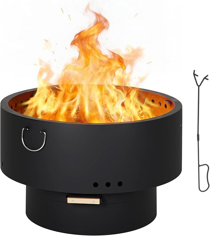 Garvee 30 in Smokeless Fire Pits, Wood Burning Firepits with Fire Poker, Outdoor Portable Fire Pi... | Amazon (US)