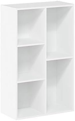 Furinno Luder Bookcase / Book / Storage , 5-Cube, White | Amazon (US)