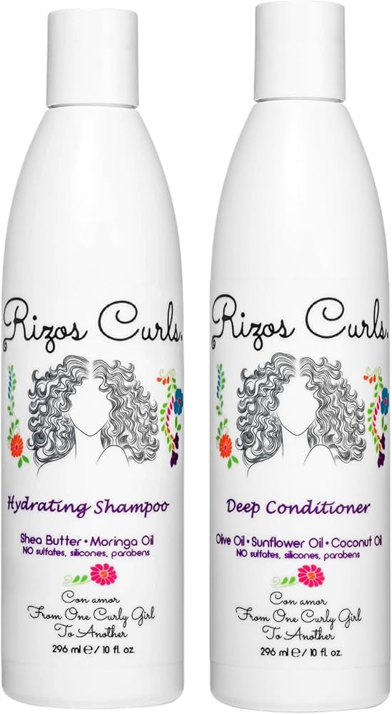 Rizos Curls Wash Day Bundle, Hydrating Shampoo & Deep Conditioner Bundle, Gently Cleanse and Hydr... | Amazon (US)