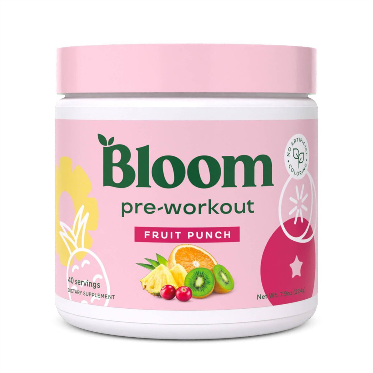 BLOOM NUTRITION Original Pre-Workout Powder - Fruit Punch - 7.9oz/40ct | Target