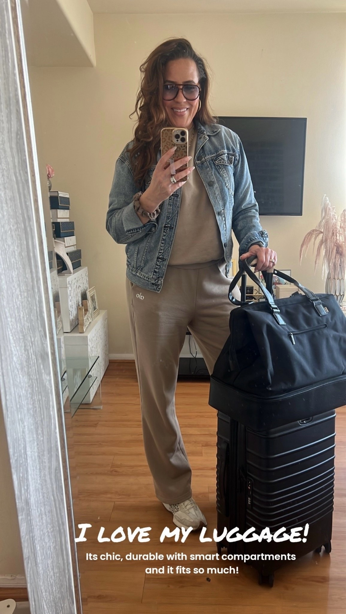 I love my BEIS luggage! I took the weekender bag and carry-on luggqge when we went to LA. ☀️🌴 It was perfect for a long weekend getaway! I linked the checked in luggage too. Travel outfit, vacation luggage, BEIS luggage @beistravel    #LaidbackLuxeLife

Sweatshirt: S
Sweatpants: S
Sneakers: Run TTS

Hey Beautiful! Feel free to comment on this post if you have any questions! 🫶🏽

Follow me for more fashion finds, beauty faves, lifestyle, home decor, sales and more! So glad you’re here!! XO, Karma

#LTKOver40 #LTKTravel #LTKootd
