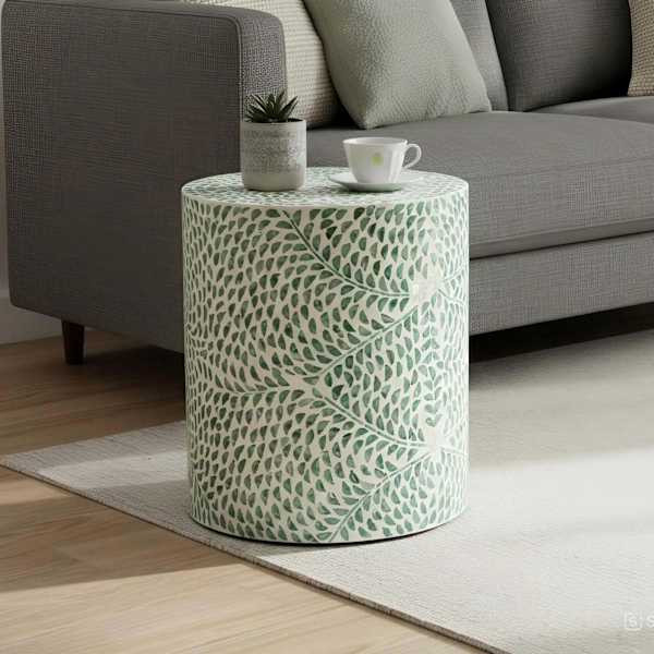 Daisy Accent Table, Green | At Home