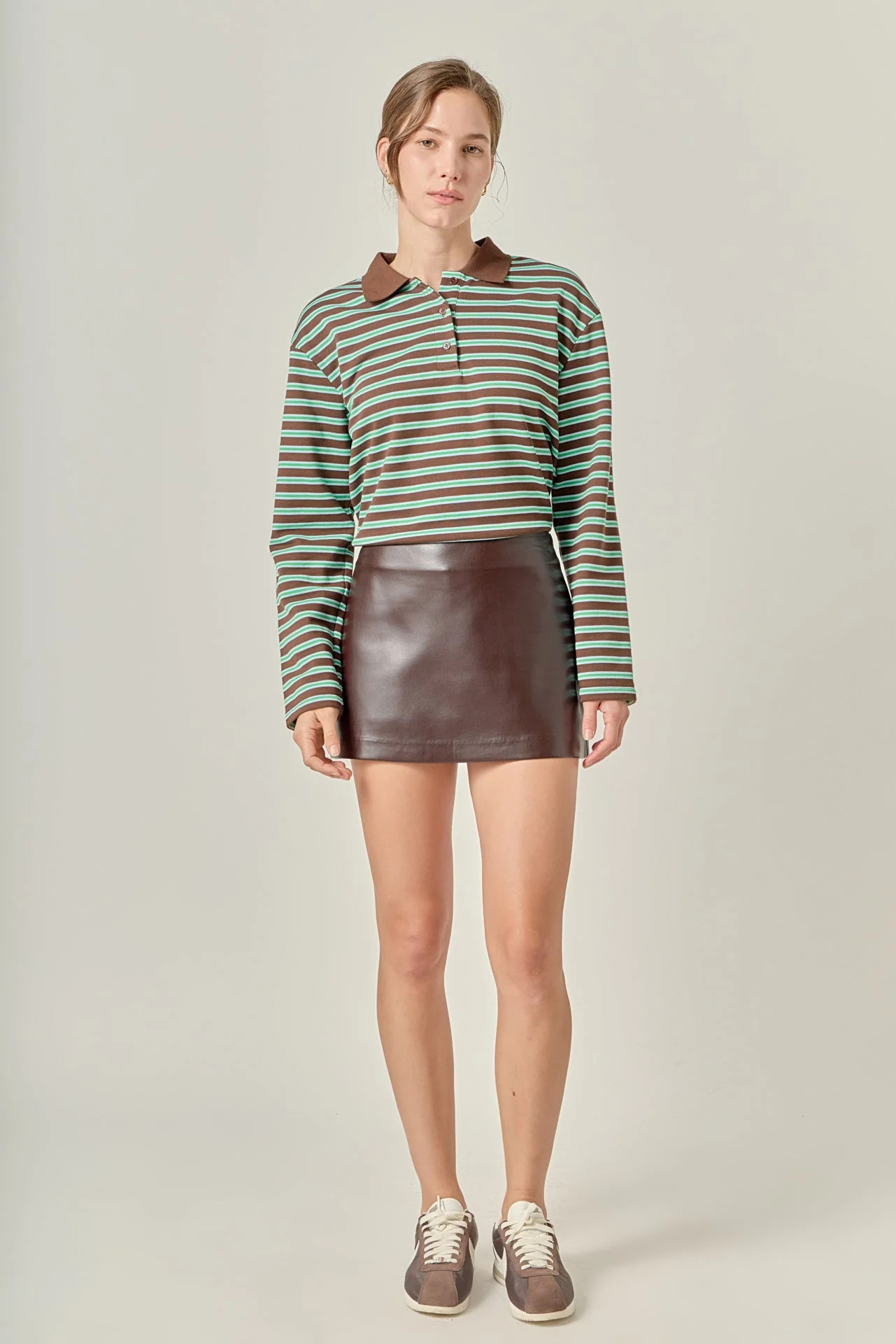 Faux Leather Skort | OBJECTRARE