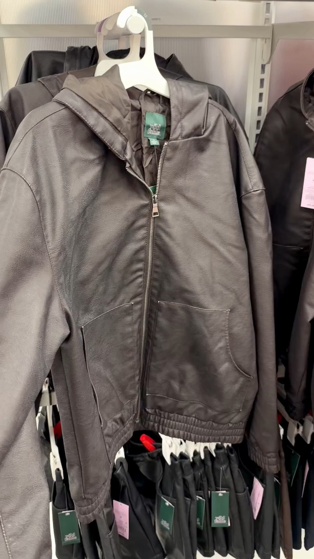 Love this leather jacket 🧸🤎✨@Target