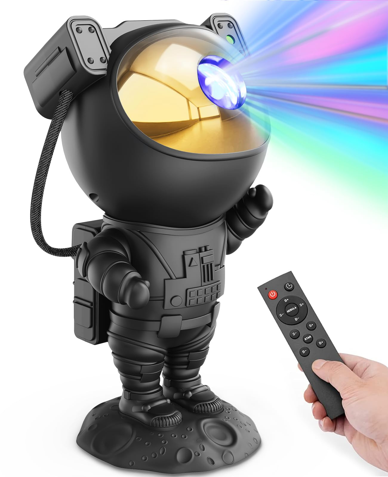Mooyran Galaxy Projector for Gaming Room Decor - Black Astronaut Star Projector, Cool Stuff for Men's Bedroom Accessories, LED Nebula Light with Remote, for Teen Boys & Gamers | Amazon (US)