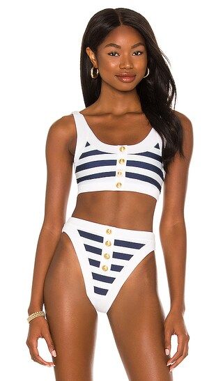 Isle Bikini Top in Nautical Stripe | Revolve Clothing (Global)