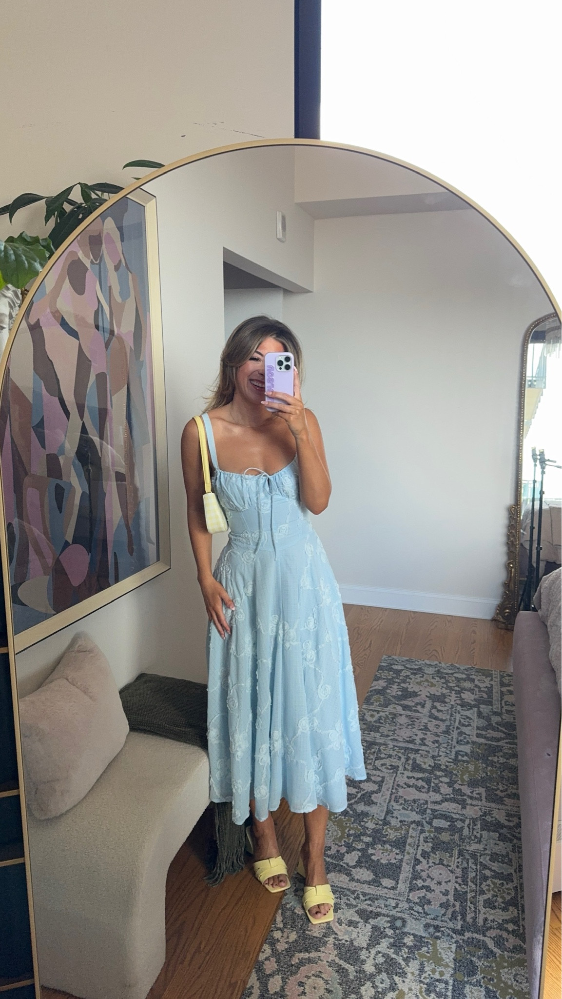 Blue milkmaid floral lulus dress summer wedding guest dress 

Wearing my usual small/2 

#LTKWedding #LTKStyleTip #LTKFindsUnder100