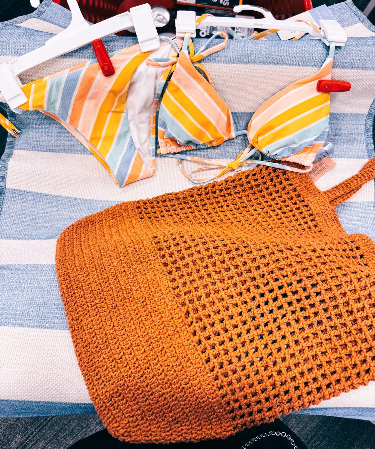 Target striped pastel bikini | shade and shore bikini | swim cover-up | each bag | target swim cover-up | 

#LTKSwim #LTKTravel