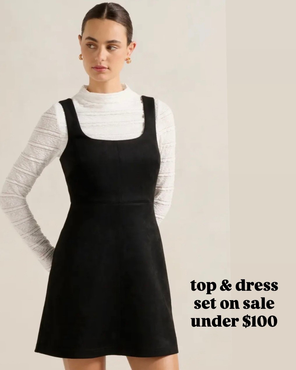 Love this funnel neck sweater and velvet dress combo. Both pieces come as a set on sale under $100. You get two items to wear together or separately. 

#LTKootd #LTKSaleAlert #LTKFindsUnder100