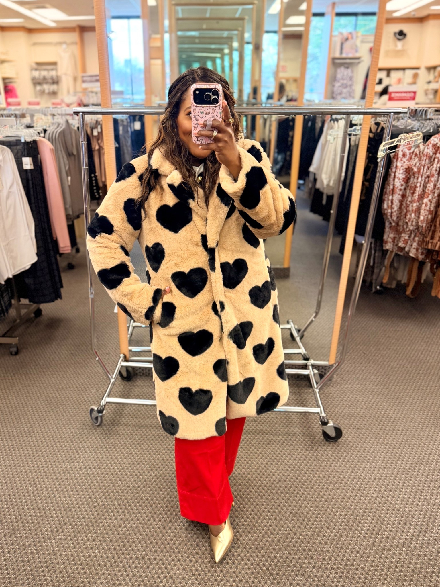 How is this coat under $50?! Perfect for Valentine’s Day and Winter!! I’m wearing a large. 

#LTKMidsize #LTKSeasonal #LTKFindsUnder50